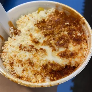 Esquite. Corn in a cup.