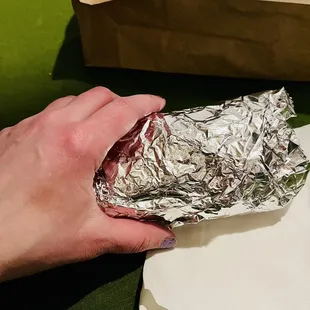 Egg, potato &amp; Egg &amp; Bacon Breakfast Burrito (ch)