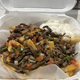 Bomb asada fries
