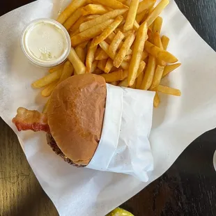 Cheese burger combo also came with a drink (not pictured)