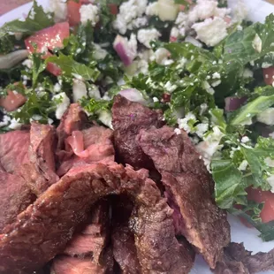 Greek salad w kale(fresh) and churrasco