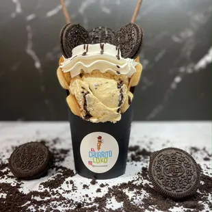 Cookie Monster Bubble Waffle