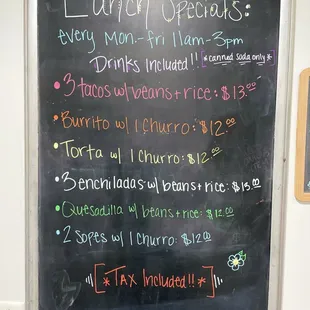 Monday-Friday lunch specials !