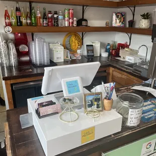 a counter in a store