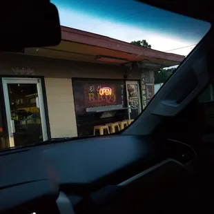 outside