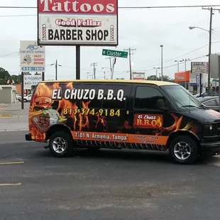Latin BBQ and a tattoo parlor.... This was bound to be legendary!