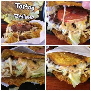 Arepa and Toston Mixto