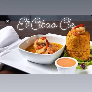 Mofongo con camarones