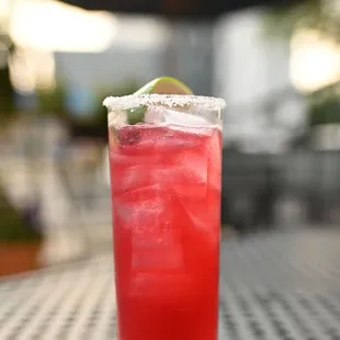 Beso de Mezcal Hibiscus Cocktail