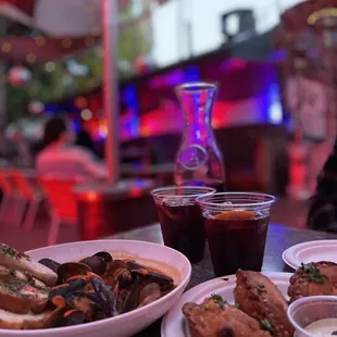 Chicken Empanadas / Steamed Mussels and Clams / Sangria