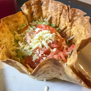 The Beef Taco Salad was a decent size, but the crispy bowl stole the show - it was amazing!
