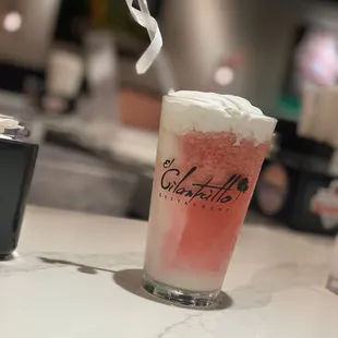 a drink with whipped cream