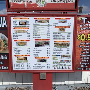 Updated Menu