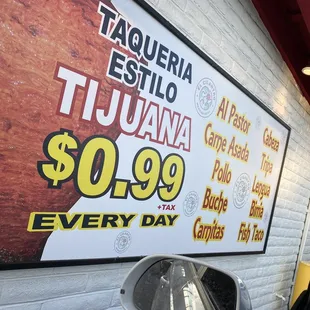 a sign for the restaurant