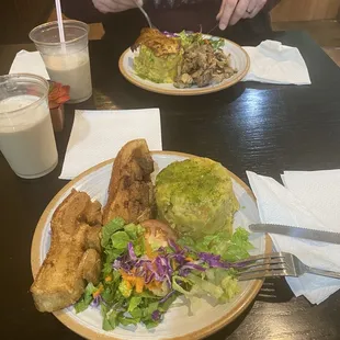 Pernil Mofongo and Chicharron Mofongo