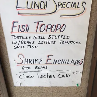 lunch specials