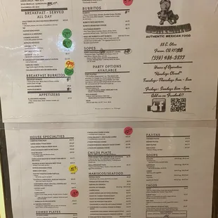 Updated menu.