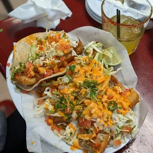 Tacos Baja (went with fish tacos)