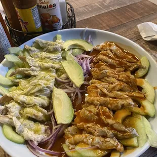 a plate of food on a table