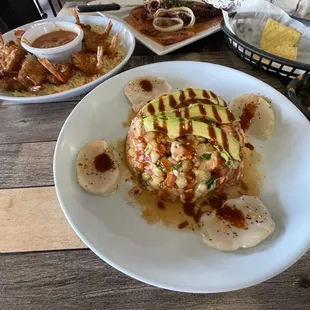 Ceviche &amp; coconut shrimps