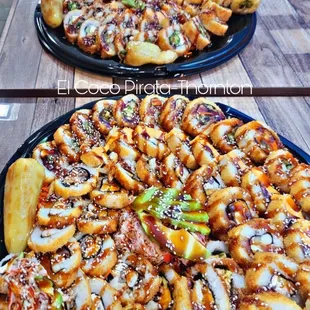 Sushi Tray -5 Rolls 
Choose from - Serranito, dragoncito, guamuchilito and Cielo Mar y Tierra