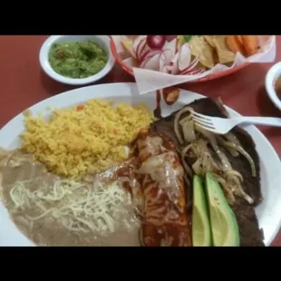 #16, Carne Asada plate, so delicious. The beans and rice are amazing.