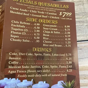 8 menu