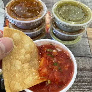 Super tasty salsa and chip