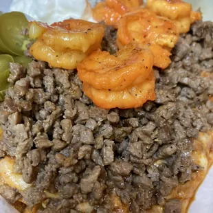 Mar y tierra loaded fries