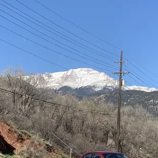 Our view of Pikes Peak from the side of our suite