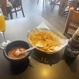 Mimosa and Modelo.