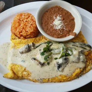 Omelette Poblano