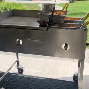 Our stainless steal taco cart