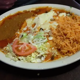 a plate of mexican food