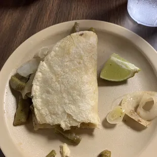 Cactus Taco!  It was plain and simple but very yummy!