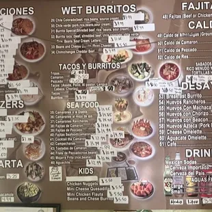 Menu and prices as of October 2021.