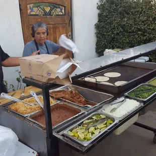 Rice, Beans, Beef, Tortillas