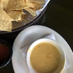 A bowl of queso