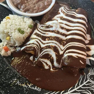 enmoladas ( mole enchiladas )