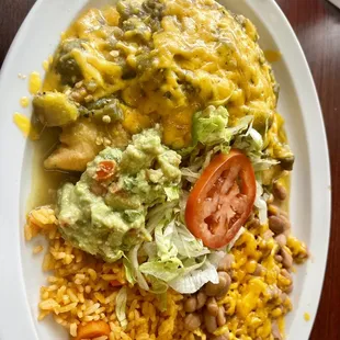 Green Chile Chicken Stuffed Sapopilla