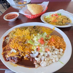 Chili relleno, tamale, sopaipilla