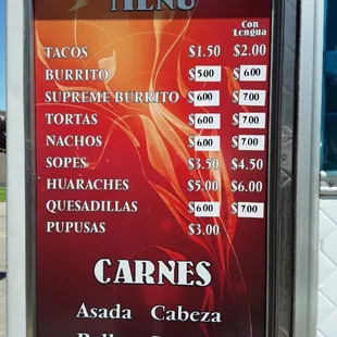 Actual prices