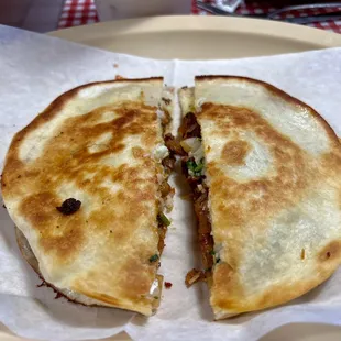 Gringa - Pretty good! Got it with pastor which was tasty and would definitely order it again. Green salsa is my favorite.