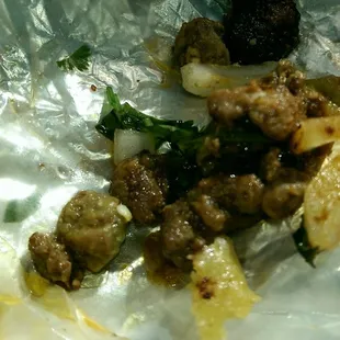 The steak taco meat.