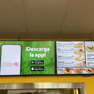 the menu of a mexican restaurant
