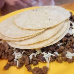 Tacos de Alambre con Queso- probably my favorite