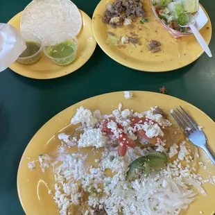 Aftermath of Las Originales Flautas el Cometa and Tacos de Alambre con Queso