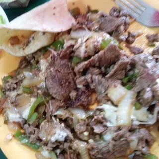 Tacos de Alambre con Queso