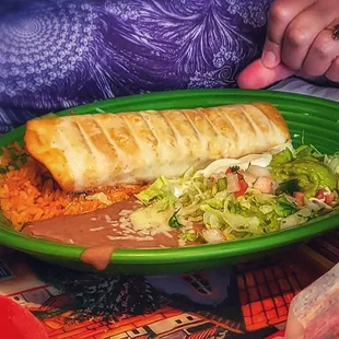 a plate of mexican food