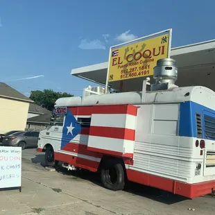 Outside of the food truck